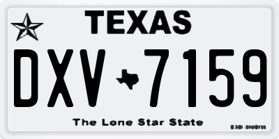 TX license plate DXV7159
