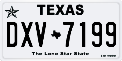 TX license plate DXV7199