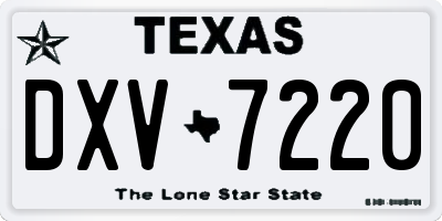 TX license plate DXV7220