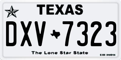 TX license plate DXV7323