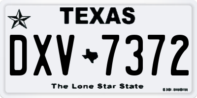 TX license plate DXV7372