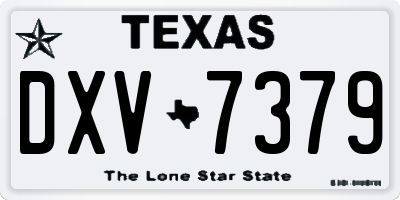 TX license plate DXV7379