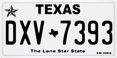 TX license plate DXV7393