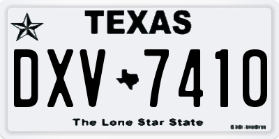 TX license plate DXV7410