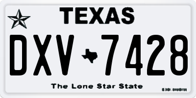 TX license plate DXV7428