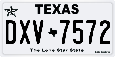 TX license plate DXV7572