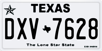 TX license plate DXV7628