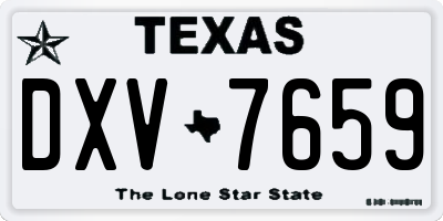 TX license plate DXV7659