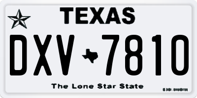 TX license plate DXV7810