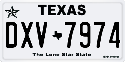 TX license plate DXV7974