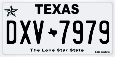 TX license plate DXV7979
