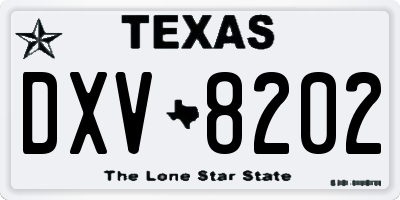 TX license plate DXV8202