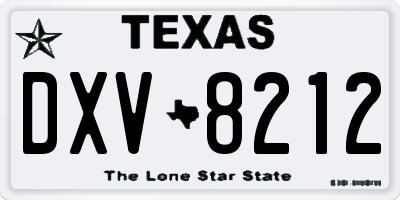 TX license plate DXV8212