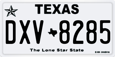 TX license plate DXV8285