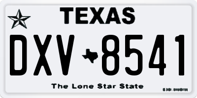 TX license plate DXV8541
