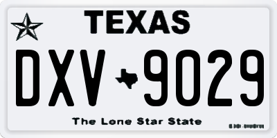 TX license plate DXV9029
