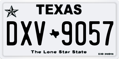 TX license plate DXV9057