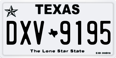 TX license plate DXV9195