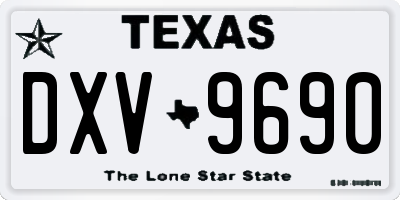 TX license plate DXV9690