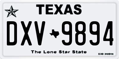 TX license plate DXV9894