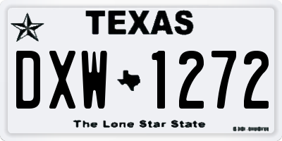 TX license plate DXW1272