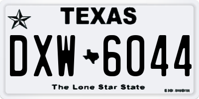 TX license plate DXW6044