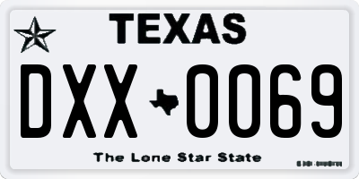TX license plate DXX0069