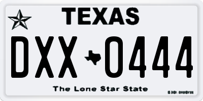 TX license plate DXX0444