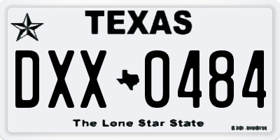 TX license plate DXX0484