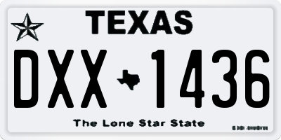 TX license plate DXX1436