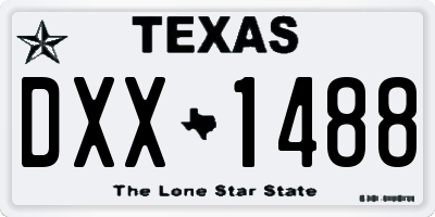 TX license plate DXX1488