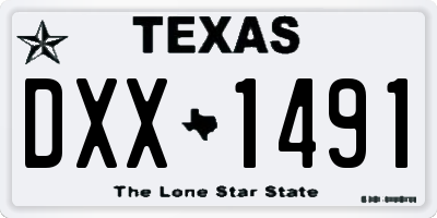 TX license plate DXX1491