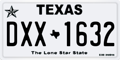 TX license plate DXX1632