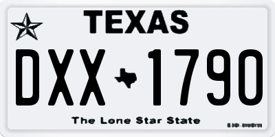 TX license plate DXX1790