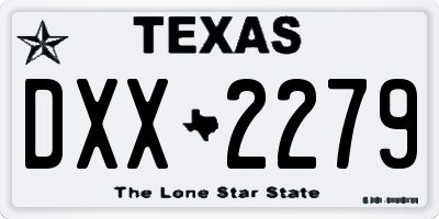 TX license plate DXX2279
