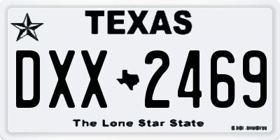 TX license plate DXX2469