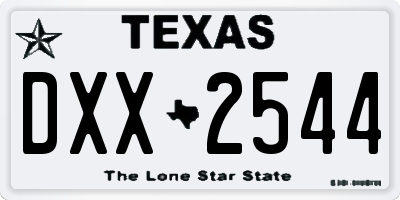 TX license plate DXX2544