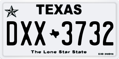 TX license plate DXX3732