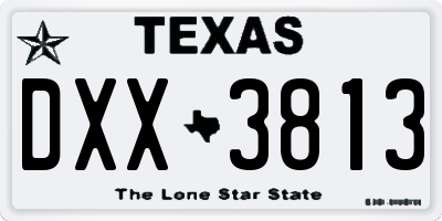 TX license plate DXX3813