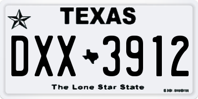 TX license plate DXX3912
