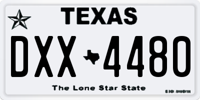 TX license plate DXX4480