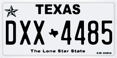 TX license plate DXX4485