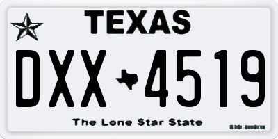 TX license plate DXX4519