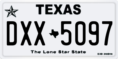TX license plate DXX5097