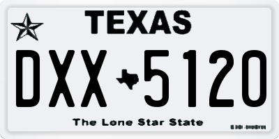TX license plate DXX5120