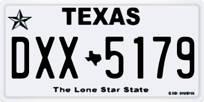TX license plate DXX5179