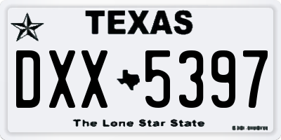 TX license plate DXX5397