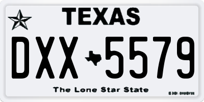 TX license plate DXX5579