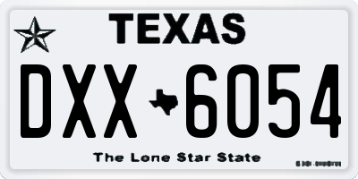 TX license plate DXX6054