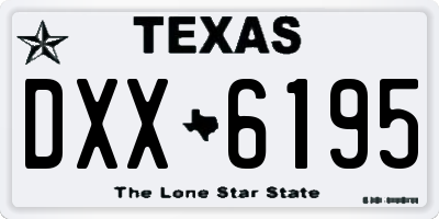 TX license plate DXX6195